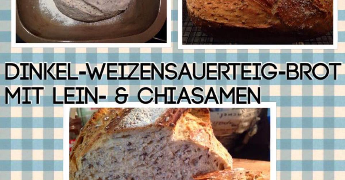 Feierabendbrot * Dinkel-Weizensauerteig-Brot mit Lein- & Chiasamen