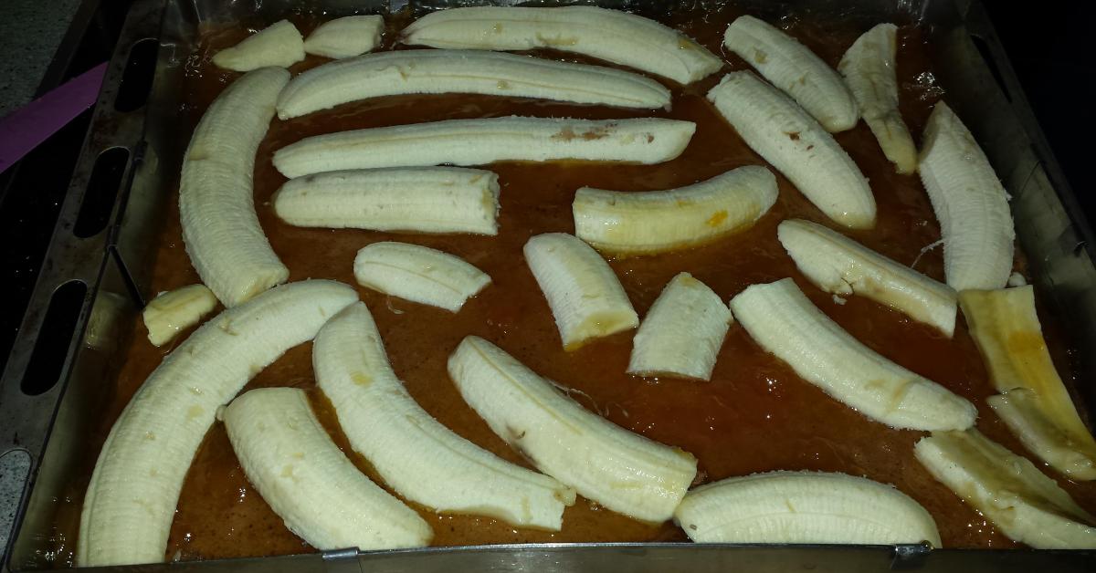 Bananen Kuchen auf dem Blech von DanielaKörber43. Ein Thermomix® Rezept ...