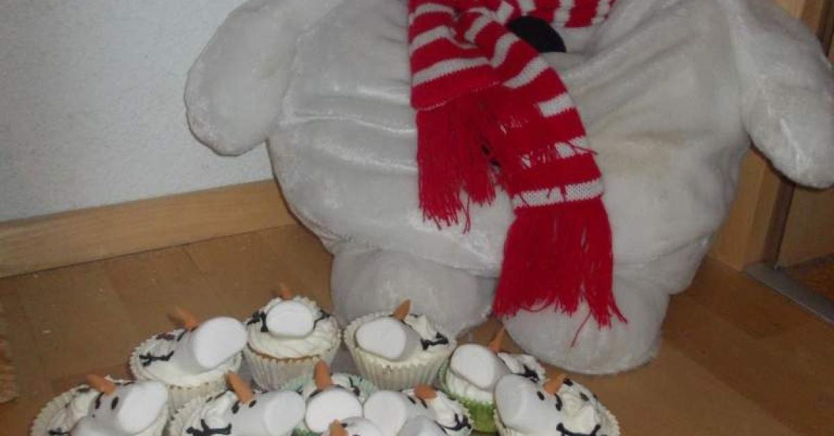 Schneemann Muffins, Winter Muffins von co1234ok. Ein Thermomix
