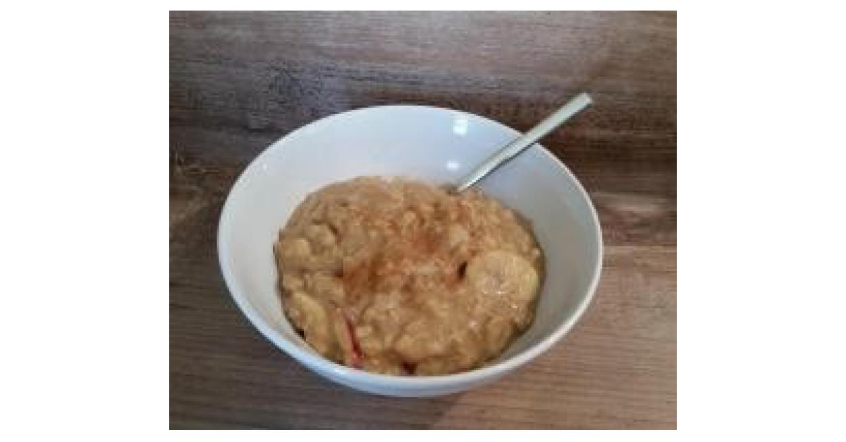 Porridge WW / Haferbrei mit Apfel, Banane und Zimt von Bib87. Ein ...