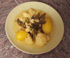 LOW CARB - Blumenkohl- Brokkoli  in Currysauce