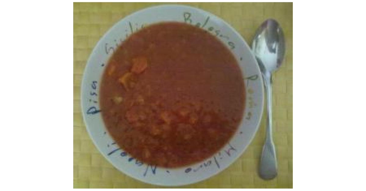 Tomatensuppe mit frischen Tomaten und Möhren von schneckee. Ein ...