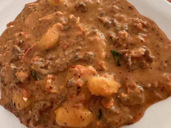 Gnocchi Pfanne mit Parmesan Tomaten Soße