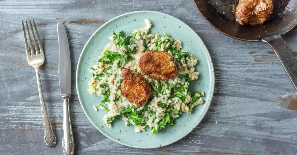 WürzigesSchweinefilet Mit griechischem Spinat-Feta -Reis von Rooie80 ...