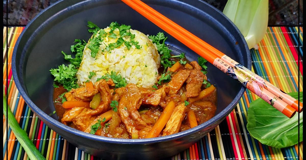 Mariniertes Schweinefleisch mit Gemüse von Mamacocina. Ein Thermomix ...