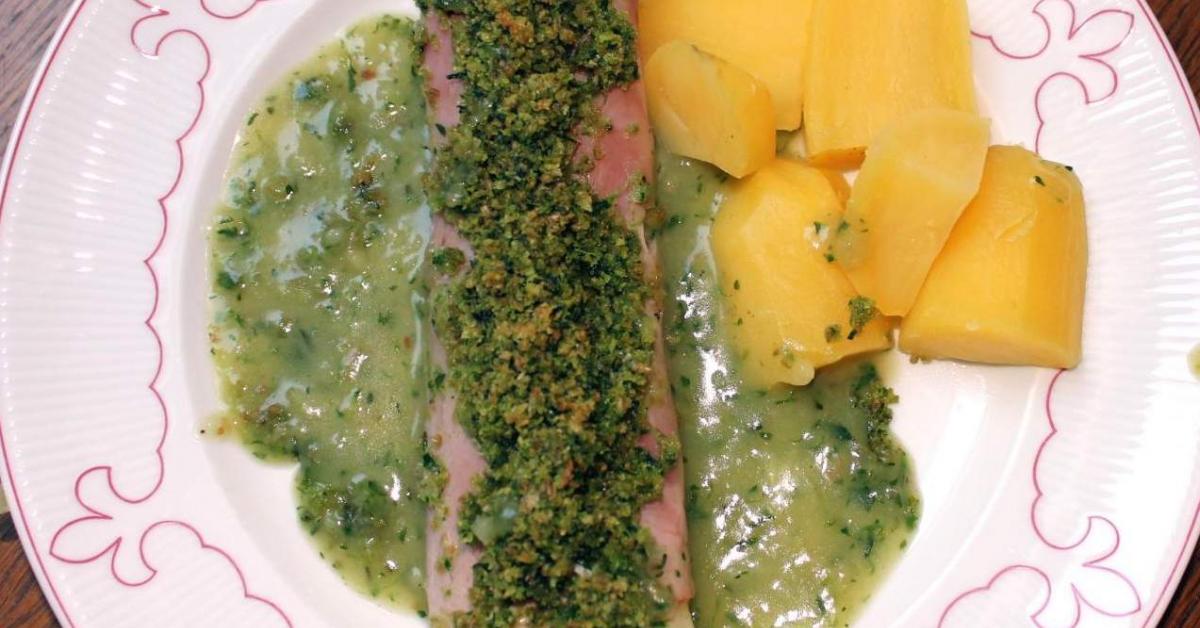 Spargel mit Schinken und Kräuterkruste dazu Kartoffeln von gritzala ...