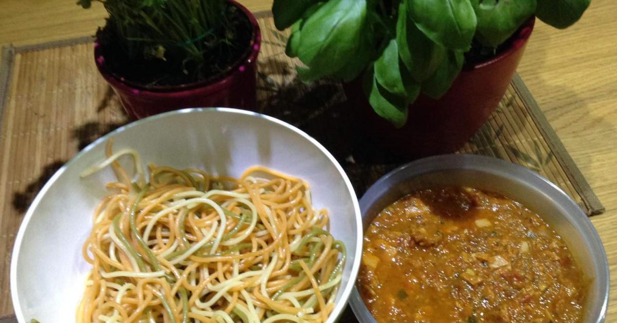 Spaghetti mit Tomaten-Champignons-Avocado-Schinkensauce von rike1975 ...