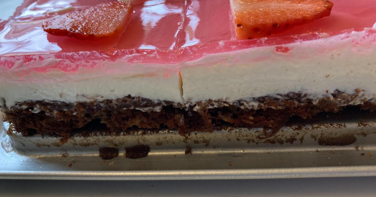 Low-kcal Quarkschnitte mit Fruchtspiegel von Zauber-Töpfchen. Ein ...