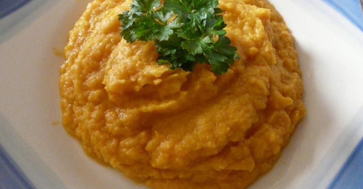 Süßkartoffelbrei mit Karotten/Möhren u. Reismilch von probierwasneues ...