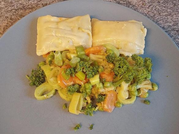 Maultaschen Asia-Art mit Gemüse