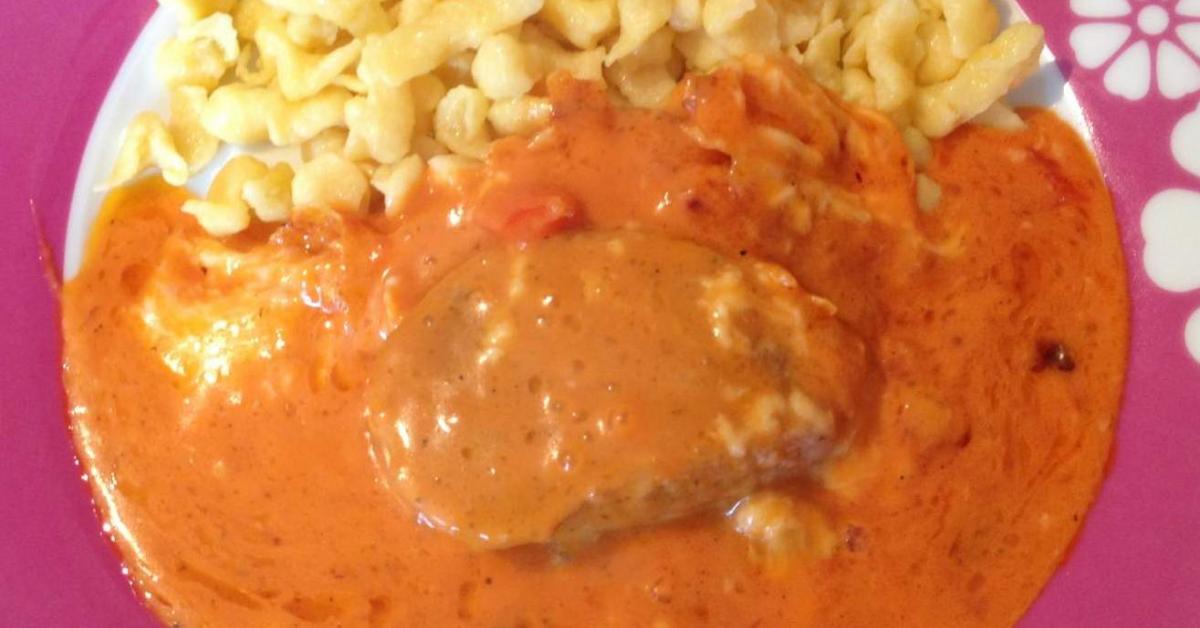 Schweinemedaillons überbacken in Metaxasauce mit Spätzle von Diddy91 ... Schweinemedaillons überbacken in Metaxasauce mit Spätzle von Diddy91 ...