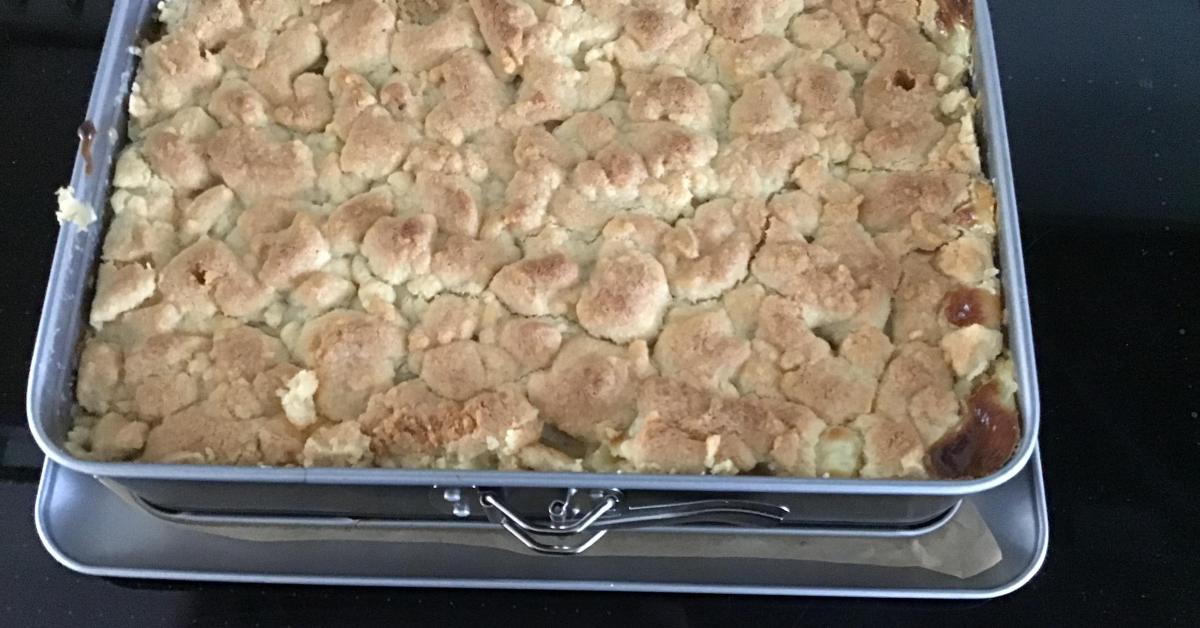 Apfelkuchen mit Pudding und Streuseln von Mama kocht. Ein Thermomix ...