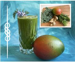 Grünkohl-Mango Smoothie mit Ingwer