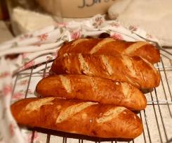 Dinkel Laugen Baguettes über Nacht
